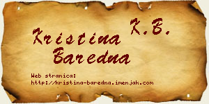 Kristina Baredna vizit kartica